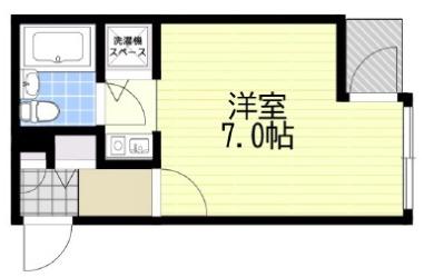 ベルズコート春日野道I(ワンルーム/1階)の間取り写真