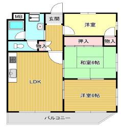 グランドメゾン中山手(3LDK/1階)の間取り写真