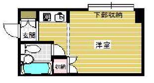 ネオダイキョー芦屋川(1K/2階)の間取り写真