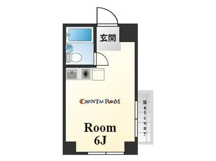 アバントハイツ六甲(ワンルーム/3階)の間取り写真