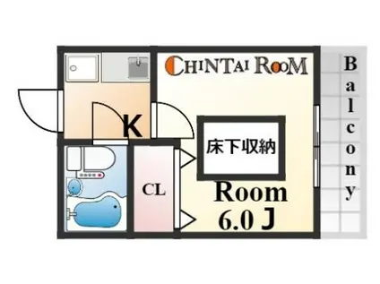 TIハウス(1K/1階)の間取り写真