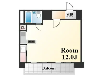 メゾン・ド・アクトゥール(ワンルーム/6階)の間取り写真