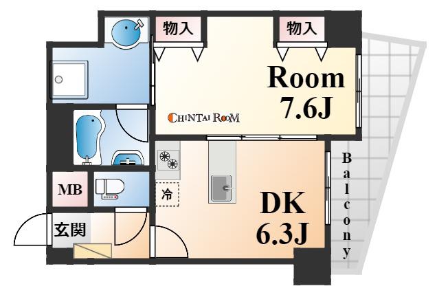 KAISEI神戸海岸通第2(1DK/10階)の間取り写真