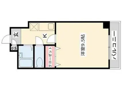 サンハイツ雅(1K/2階)の間取り写真