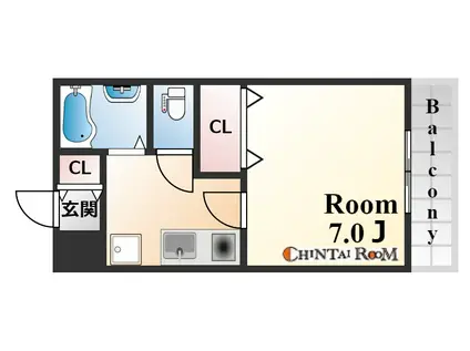 メルベーユスズラン(1K/3階)の間取り写真