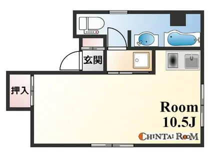 カーサビアンカ(1K/4階)の間取り写真