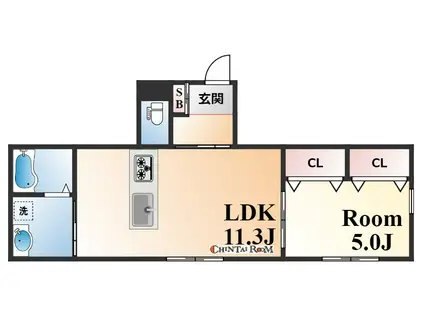 EXSONIA北青木(1LDK/1階)の間取り写真