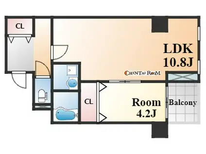 WELL BEAR新神戸(1LDK/2階)の間取り写真