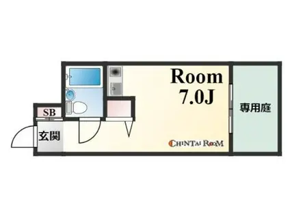 サニーヒル六甲(ワンルーム/1階)の間取り写真