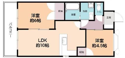 マローネンバウム(2LDK/2階)の間取り写真