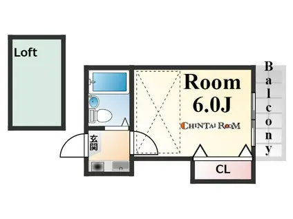 住吉第2マンション(1K/2階)の間取り写真