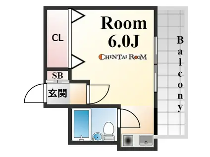 ダイアパレス新神戸(1K/3階)の間取り写真