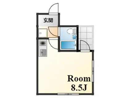 プラザ山崎(ワンルーム/5階)の間取り写真