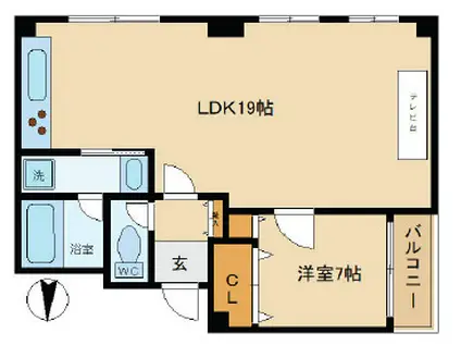 カーサフォルツァ(1LDK/2階)の間取り写真