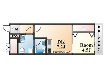 アロハ灘(1DK/1階)の間取り写真