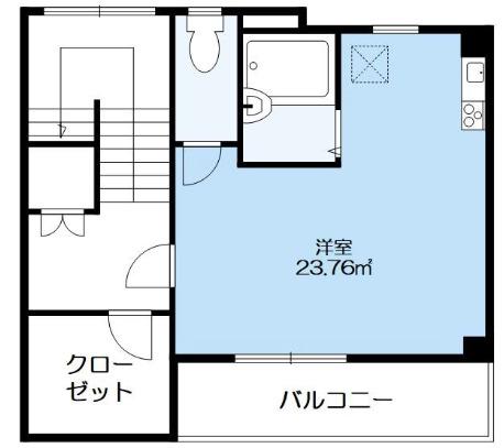 ヒノデハット(ワンルーム/4階)の間取り写真