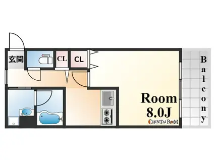 コンフォート・トーユー(1K/3階)の間取り写真