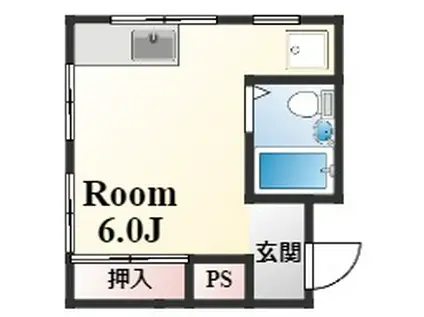 オリーブマンション(ワンルーム/2階)の間取り写真