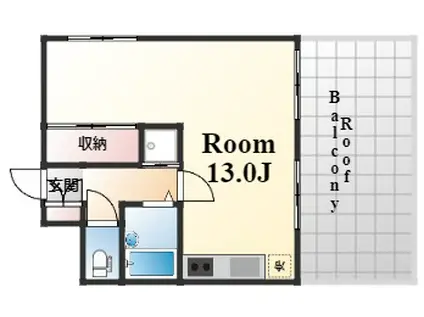 シャトウソフィア(1K/9階)の間取り写真