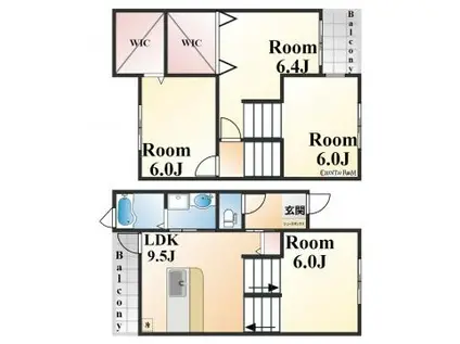 コージィコート2(3LDK/1階)の間取り写真