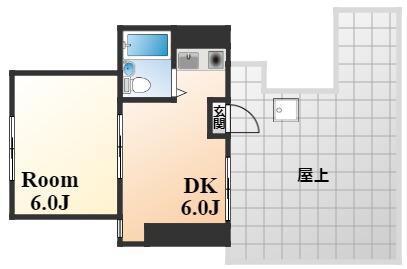 ステイシア甲南(1DK/5階)の間取り写真