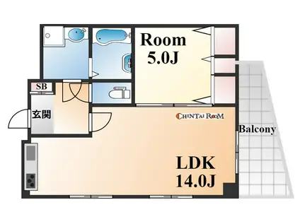 アドモリモト元町(1LDK/11階)の間取り写真