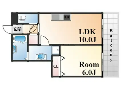ロイヤルメゾン六甲5(1LDK/1階)の間取り写真