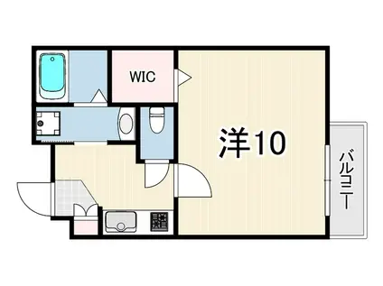 クレール三ノ宮(1K/2階)の間取り写真