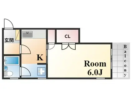 ライオンズマンション王子公園第5(1K/2階)の間取り写真