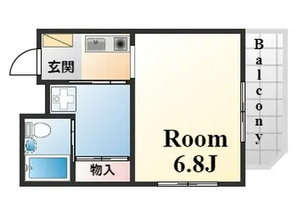 ジョイフル六甲南(1K/4階)の間取り写真