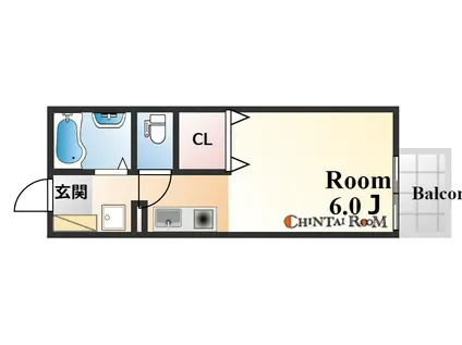 セジュール摩耶2(1K/2階)の間取り写真
