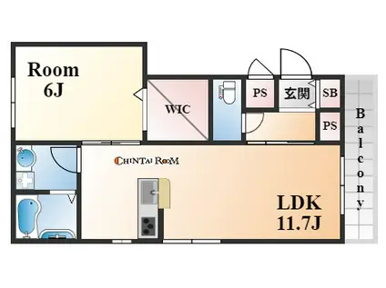 メゾン御影岸本(1LDK/3階)の間取り写真