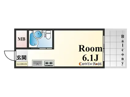 アルテハイム神戸・県庁前(ワンルーム/5階)の間取り写真