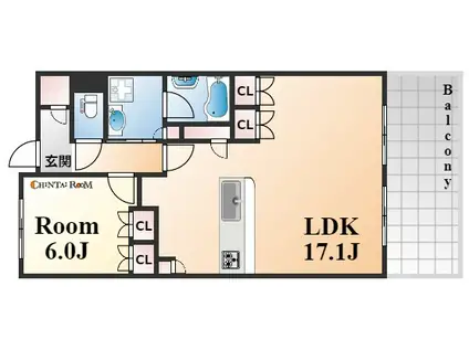 パークホームズ神戸ザ・レジデンス(1LDK/12階)の間取り写真