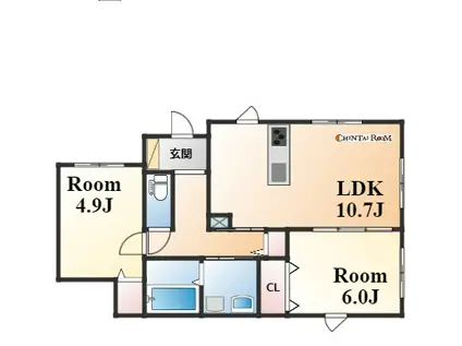 シンフォニー御影(2LDK/1階)の間取り写真