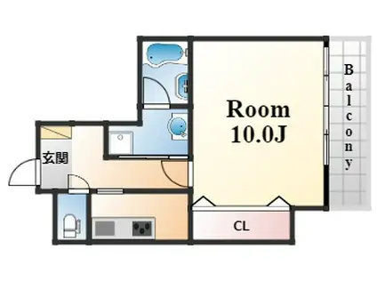 コンフォート・トーユー(1K/3階)の間取り写真