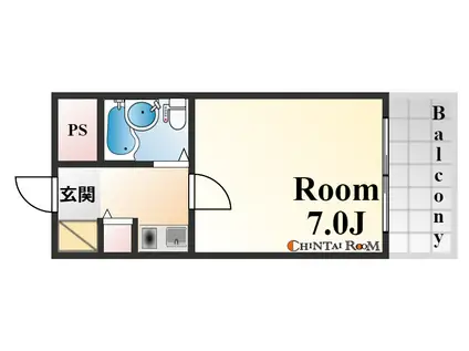 ペイサージュサンコー(1K/8階)の間取り写真