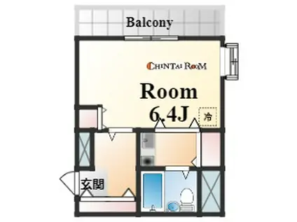 ジョイフル六甲Ⅴ(1K/3階)の間取り写真