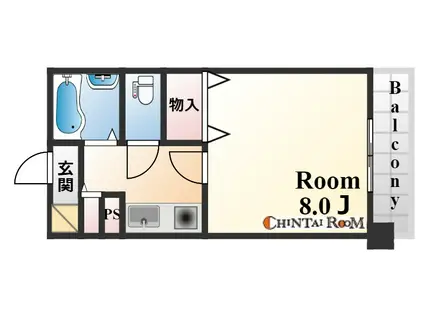 神戸多聞マンション(1K/3階)の間取り写真
