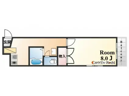 サンライフ(1K/2階)の間取り写真