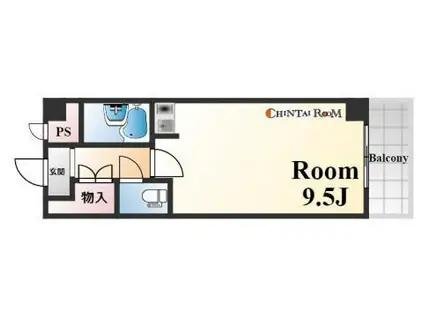 シュトラーセ泉(ワンルーム/2階)の間取り写真