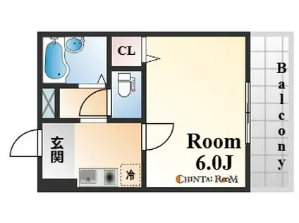 シャルマンコート東灘(1K/4階)の間取り写真