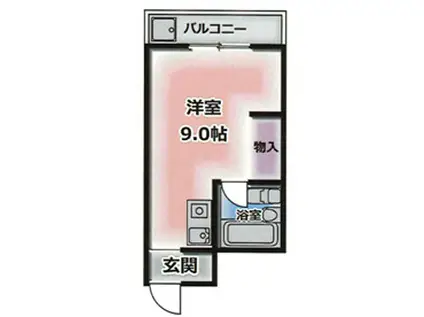 シルバーハイツ御影(ワンルーム/5階)の間取り写真