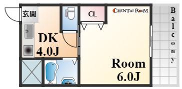 寿マンション(1K/3階)の間取り写真