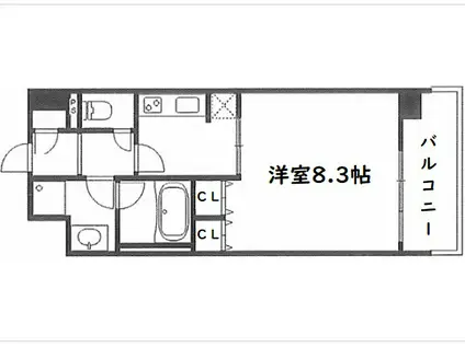KDXレジデンス本町橋(1K/5階)の間取り写真