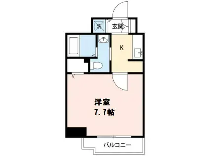 スワンズ江戸堀ウエストパーク(1K/9階)の間取り写真