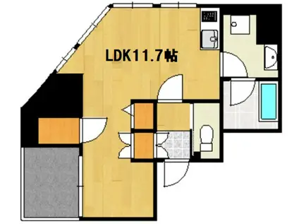 フォレステージュ西本町(ワンルーム/3階)の間取り写真