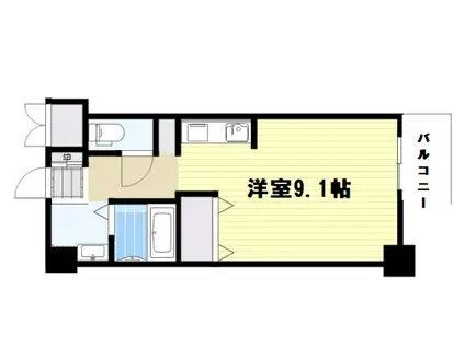 エスティーライフ大阪都島(ワンルーム/4階)の間取り写真