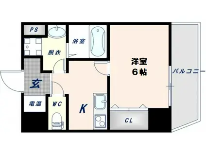 DWELL GALAXY(1K/4階)の間取り写真