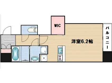 グランデージ難波南(ワンルーム/2階)の間取り写真